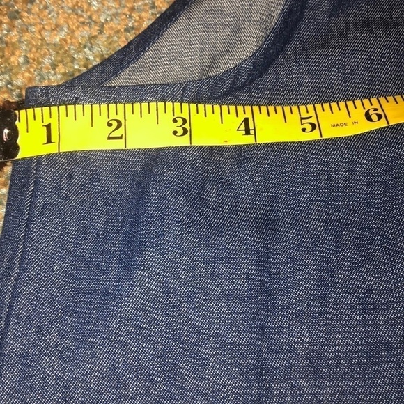 Anthony Richards Women’s Vintage Floral Denim Tunic Blouse Size Large - Picture 9 of 11